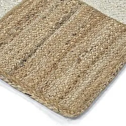 Alfombra de yute - Khulna (naturaleza/blanco)