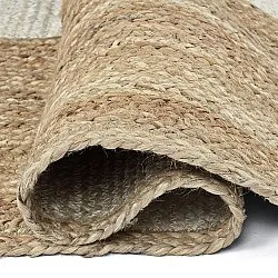 Alfombra de yute - Khulna (naturaleza/blanco)