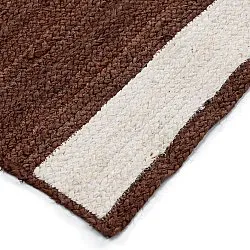 Alfombra de yute - Senaki (marrón/blanco)