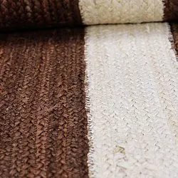 Alfombra de yute - Senaki (marrón/blanco)