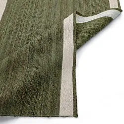 Alfombra de yute - Senaki (verde militar/blanco)