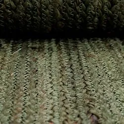 Alfombra de yute - Senaki (verde militar/blanco)