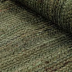 Alfombra de yute - Senaki (verde militar/blanco)