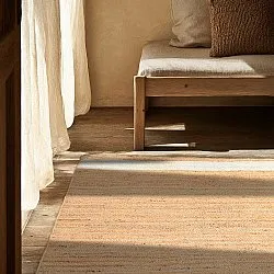 Alfombra de yute - Senaki (naturaleza/blanco)