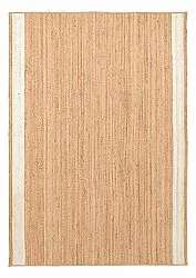 Alfombra de yute - Senaki (naturaleza/blanco)