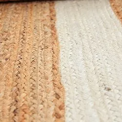 Alfombra de yute - Senaki (naturaleza/blanco)