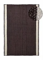 Alfombra de yute - Senaki (taupe oscuro/blanco)