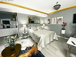 Alfombra Wilton - Padova (negro/blanco/dorado)