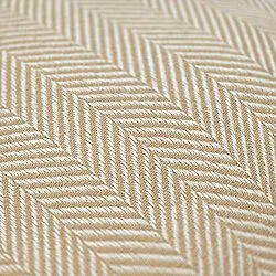 Funda de almohada - Denisa Fishbone (beige/blanco)