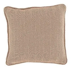 Funda de almohada - Denisa Fishbone (marrón/blanco)
