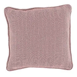 Funda de almohada - Denisa Fishbone (rojo/blanco)