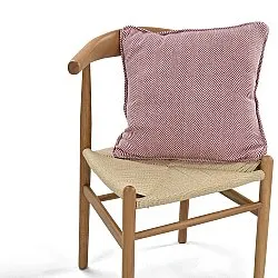 Funda de almohada - Denisa Fishbone (rojo/blanco)