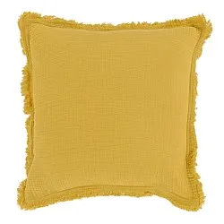 Funda de almohada - Dorena (amarillo mostaza)