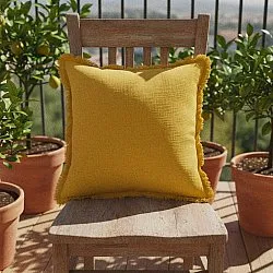 Funda de almohada - Dorena (amarillo mostaza)