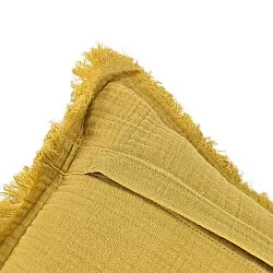 Funda de almohada - Dorena (amarillo mostaza)