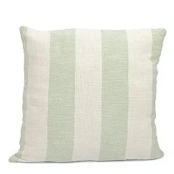 Funda de almohada - Kora stripe cotton cushion cover (crema/verde claro)