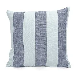 Funda de almohada - Kora stripe cotton cushion cover (azul marino/azul claro)
