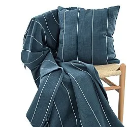 Funda de almohada - Martina Stripe (azul/blanco)