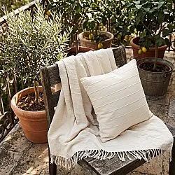 Funda de almohada - Nalani cotton cushion cover (crema)