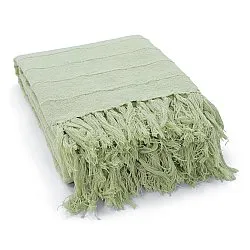 Mantas - Nalani cotton throw (verde claro)