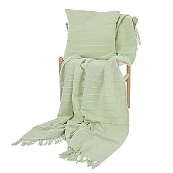 Mantas - Nalani cotton throw (verde claro)