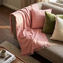 Mantas - Nalani cotton throw (rosa)