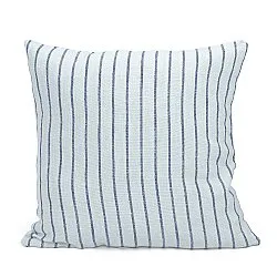 Funda de almohada - Rumi stripe cotton cushion cover (azul claro/azul marino/crema)