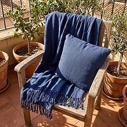 Funda de almohada - Veya cotton cushion cover (azul marino)