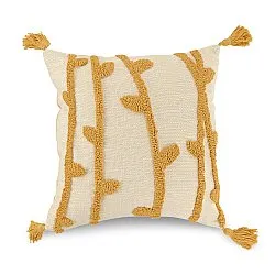 Funda de almohada - Vine (blanco/amarillo)