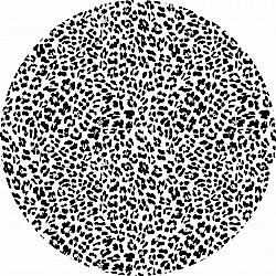 Alfombras redondeadas - Leopard (negro/blanco)