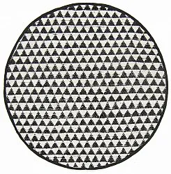 Alfombras redondeadas - Lindby (negro/blanco)