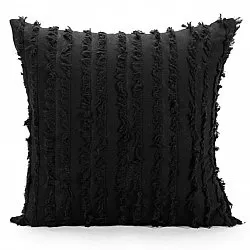 Funda de almohada - Boho Linen 45 x 45 cm (negro)