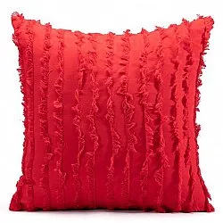 Funda de almohada - Boho Linen 45 x 45 cm (rojo)