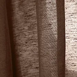 Cortinas Pack de 2 - Cortina mezcla de lino Lumira (marrón oscuro)