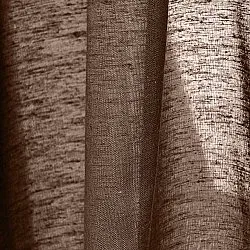 Cortinas Pack de 2 - Cortina mezcla de lino Lumira (marrón oscuro)