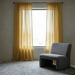 Cortinas Pack de 2 - Cortina mezcla de lino Lumira (ocre)