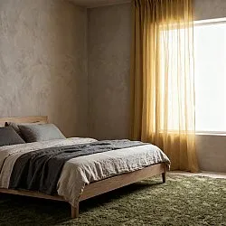 Cortinas Pack de 2 - Cortina mezcla de lino Lumira (ocre)