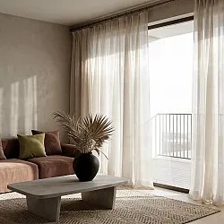 Cortinas Pack de 2 - Cortina mezcla de lino Lumira (crema)
