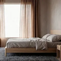 Cortinas Pack de 2 - Cortina mezcla de lino Lumira (marrón oscuro)