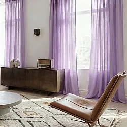 Cortinas Pack de 2 - Cortina mezcla de lino Lumira (púrpura)