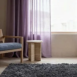 Cortinas Pack de 2 - Cortina mezcla de lino Lumira (púrpura)