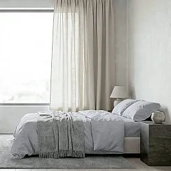 Cortinas Pack de 2 - Cortina mezcla de lino Lumira (blanco)