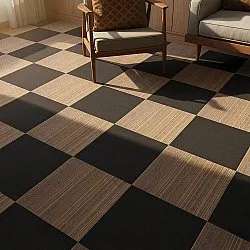 Moqueta - Almeria Losetas textiles 24 uds. (marrón a rayas irregulares)