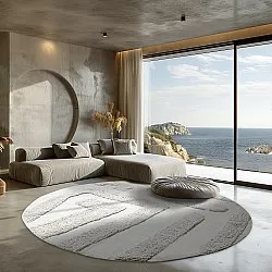 Alfombras redondeadas - Alexa Natural Cotton Shaggy (offwhite)