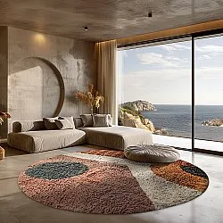Alfombras redondeadas - Alpe Natural Cotton Shaggy (multi)