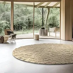 Alfombras redondeadas - Amberley Natural Cotton Shaggy (beige)