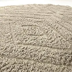 Alfombras redondeadas - Amberley Natural Cotton Shaggy (beige)