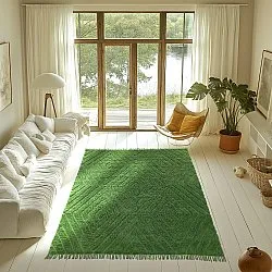 Alfombras de pelo largo - Amberley Natural Cotton Shaggy (verde)