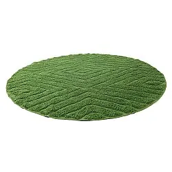 Alfombras redondeadas - Amberley Natural Cotton Shaggy (verde)