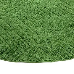 Alfombras redondeadas - Amberley Natural Cotton Shaggy (verde)